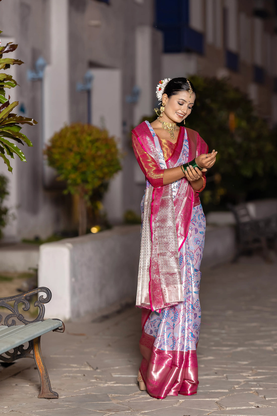 Lavender Kanjivaram Silk Saree