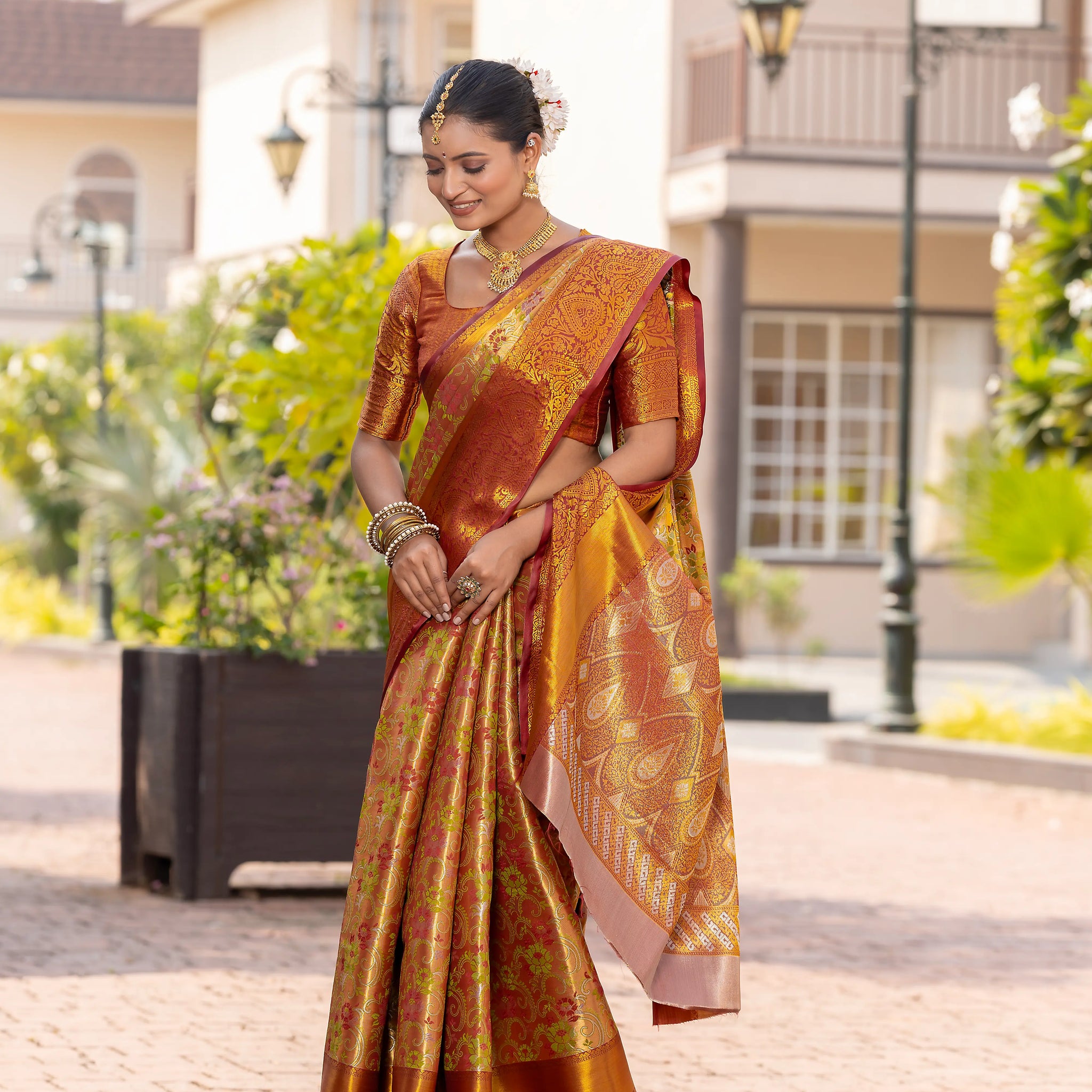 Maroon Kanjivaram Silk Saree