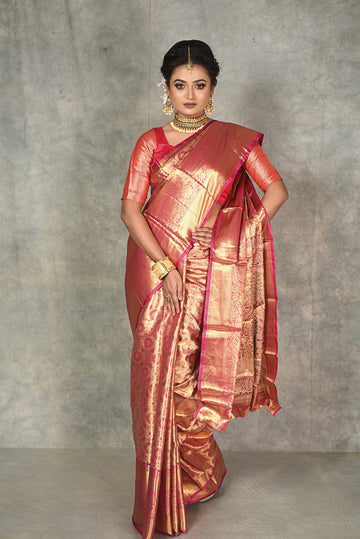 Pink Kanjivaram Silk Saree