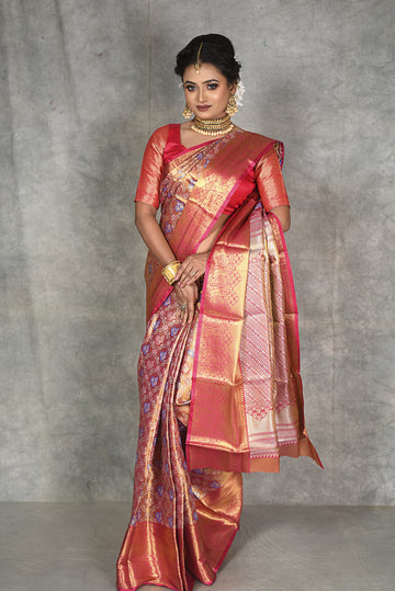 Pink Kanjivaram Silk Saree