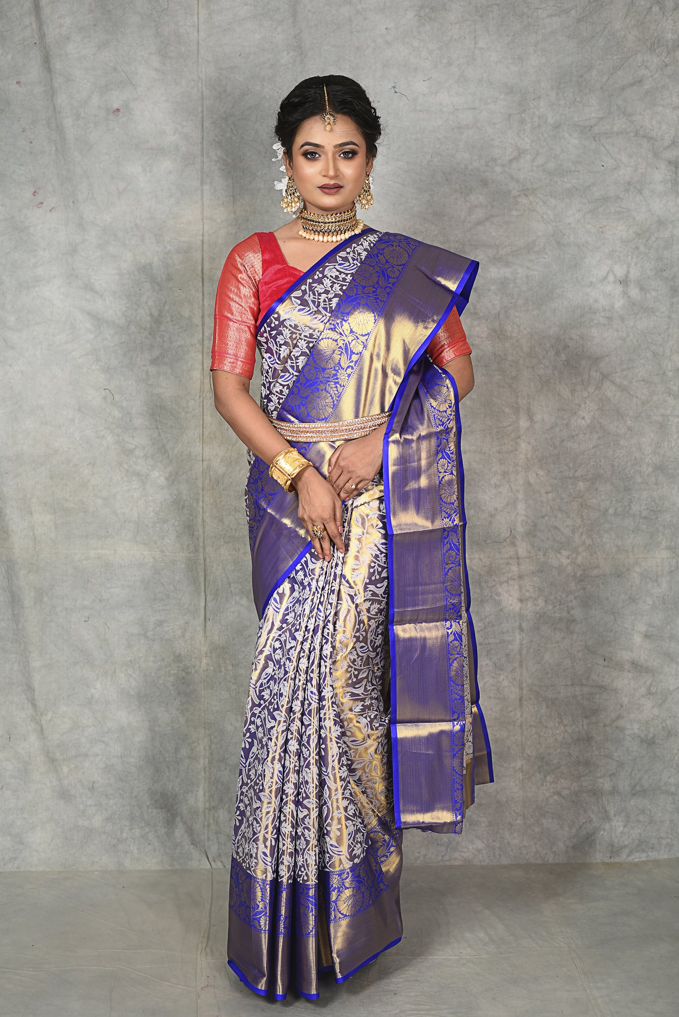 Blue Kanjivaram Silk Saree