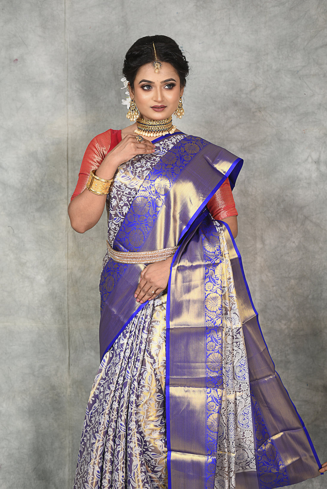 Blue Kanjivaram Silk Saree