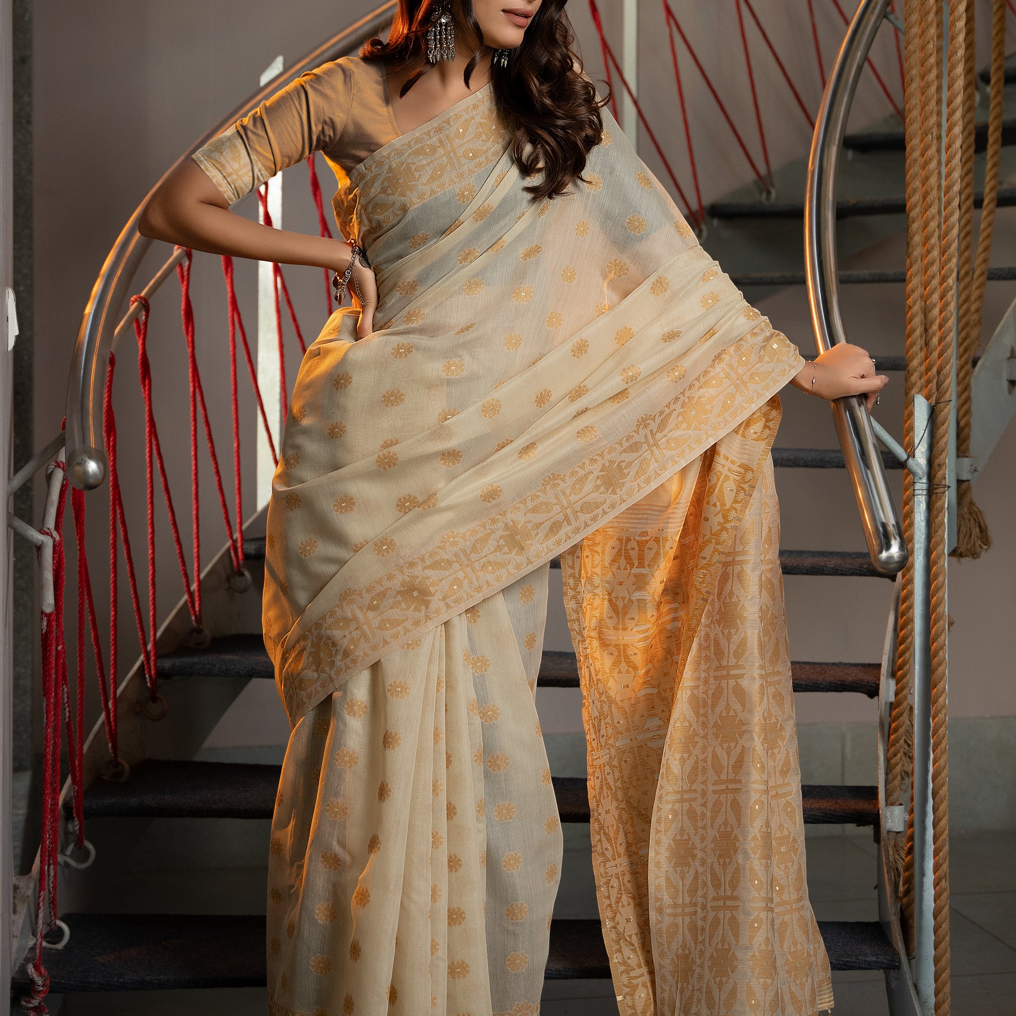 Mustard Yellow Soft Cotton Saree