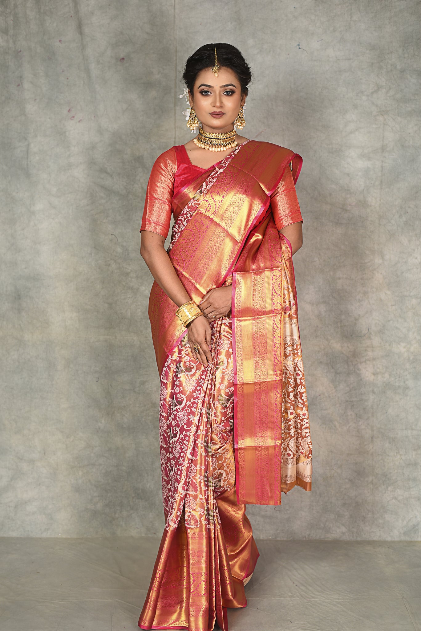 Pink Kanjivaram Silk Saree