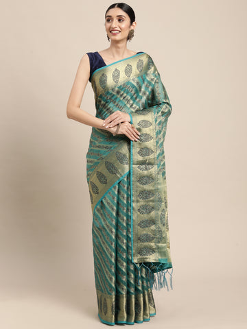 Sky Blue Organza Saree