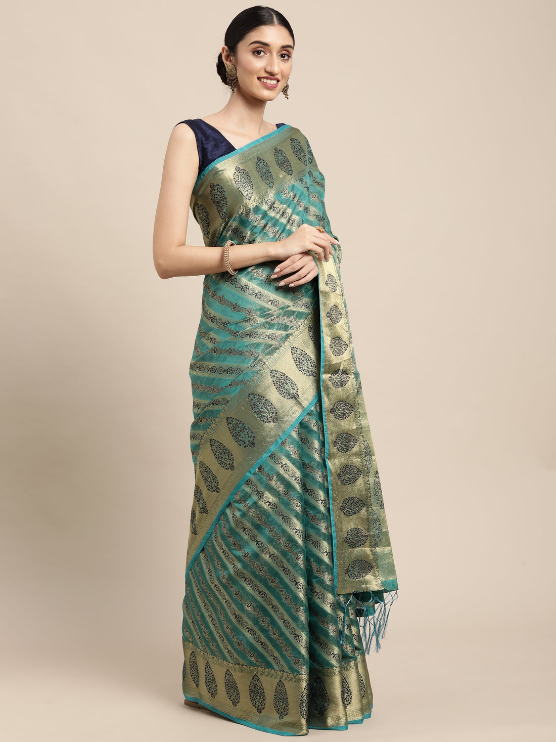 Sky Blue Organza Saree