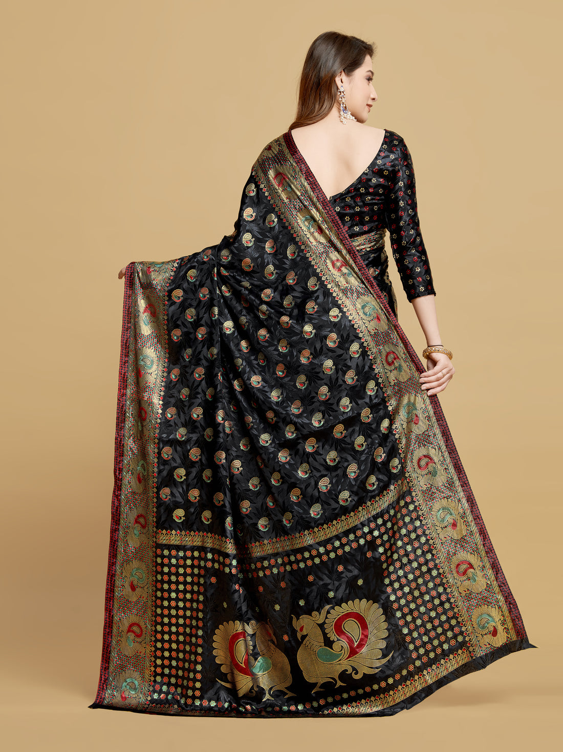 Black Jacquard Saree