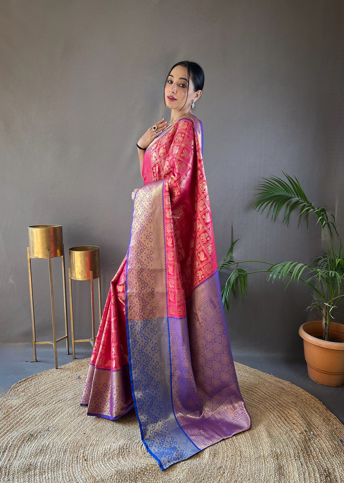 Pink Silk Saree