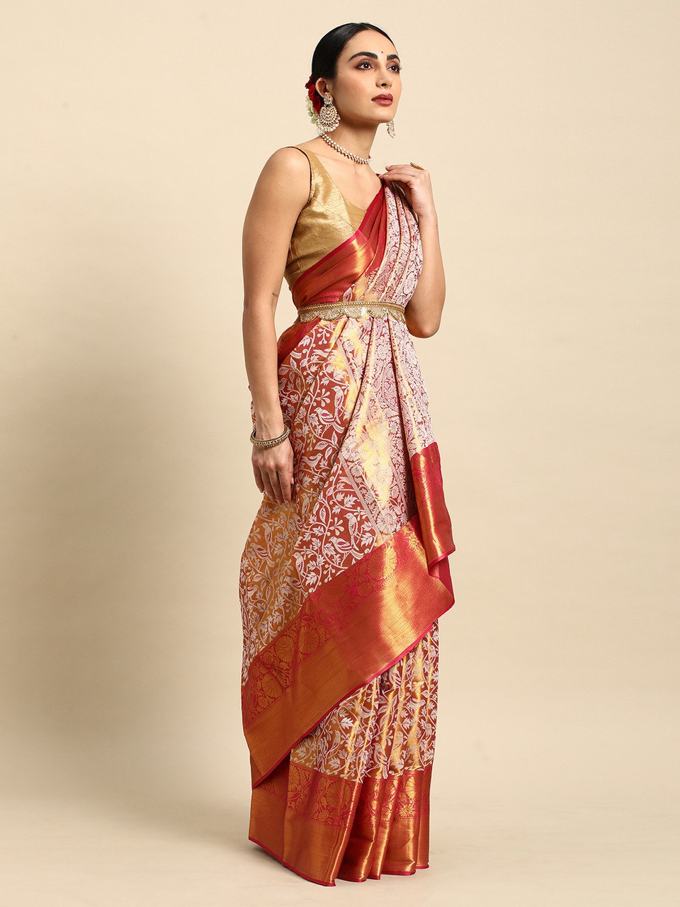 Pink Kanjivaram Silk Saree