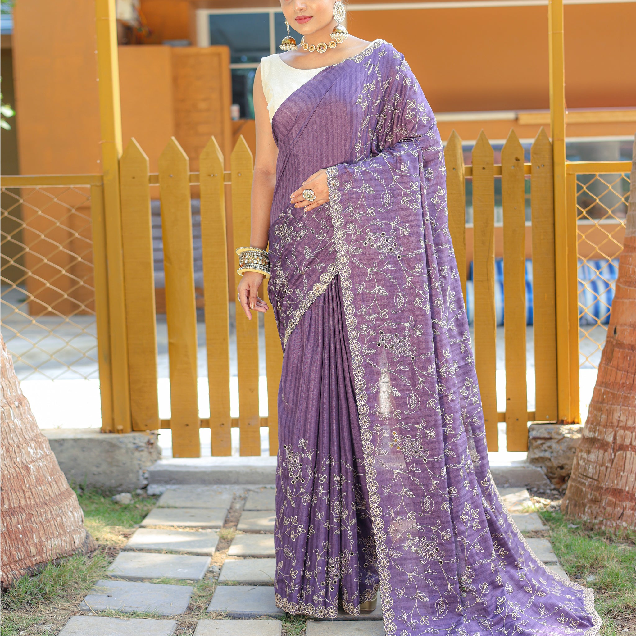 Purple Soft Silk Saree