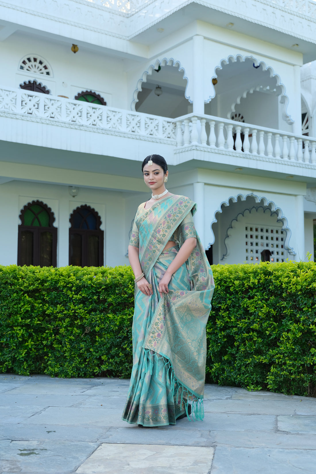 Ishika Fab Blue Organza Saree