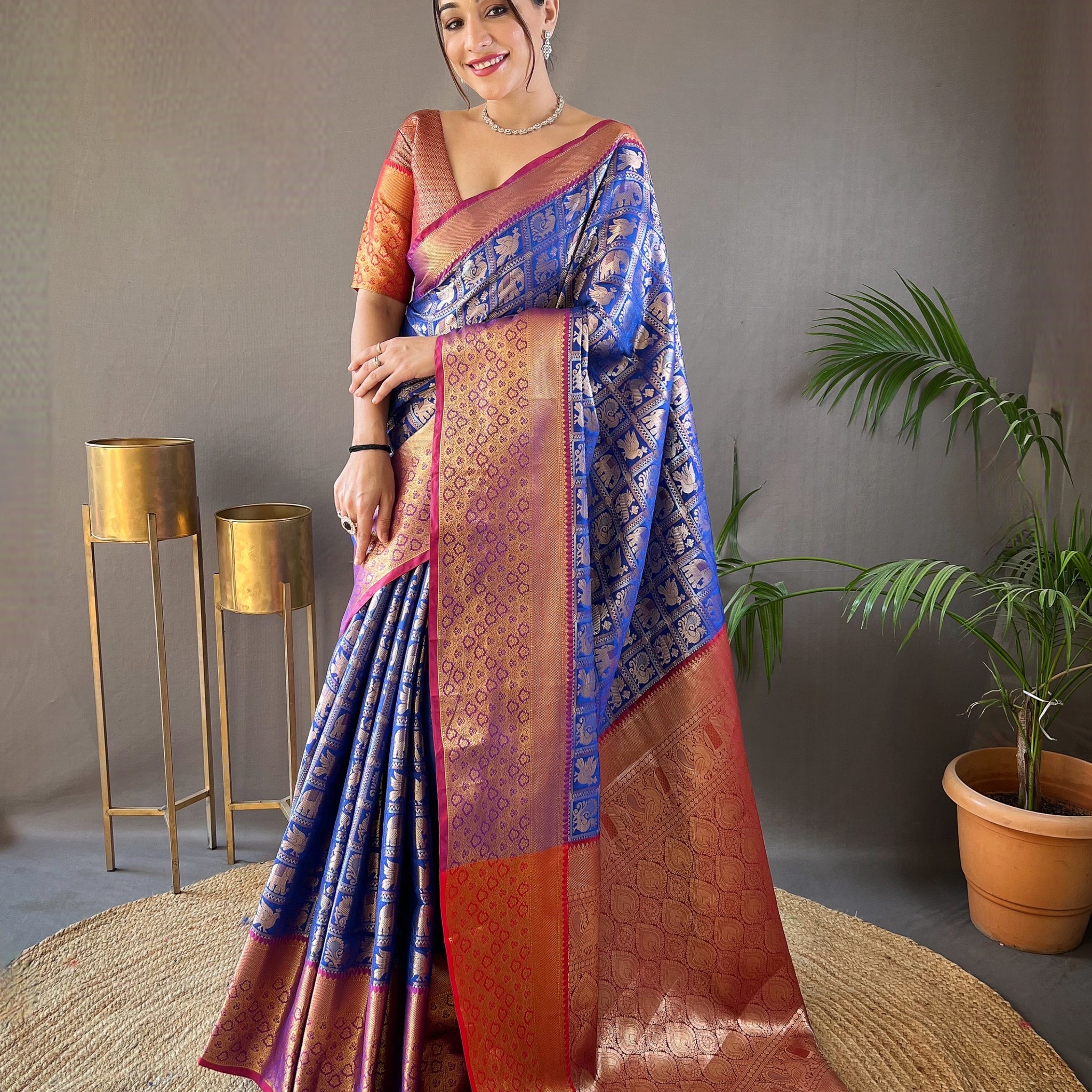 Royal Blue Silk Saree