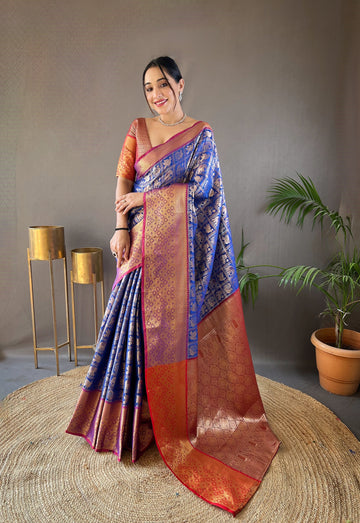 Royal Blue Silk Saree