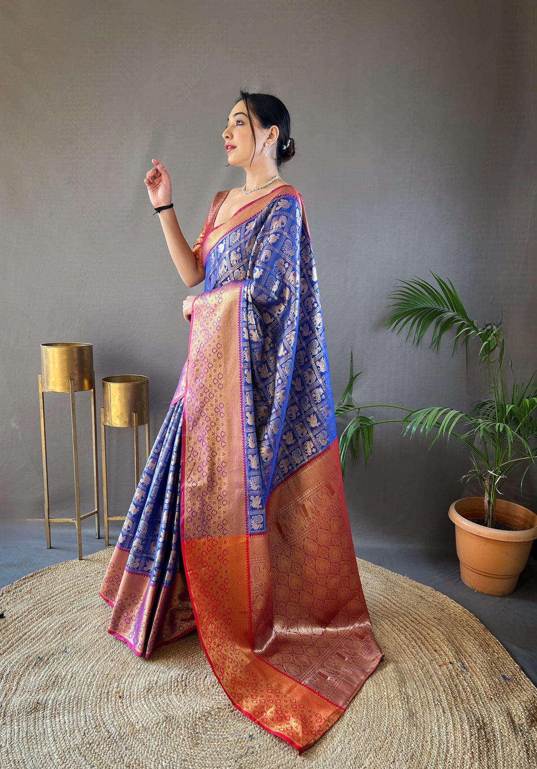 Royal Blue Silk Saree