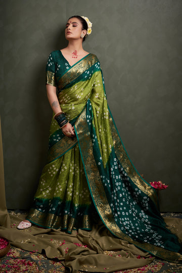 Green Viscose Art Silk Saree