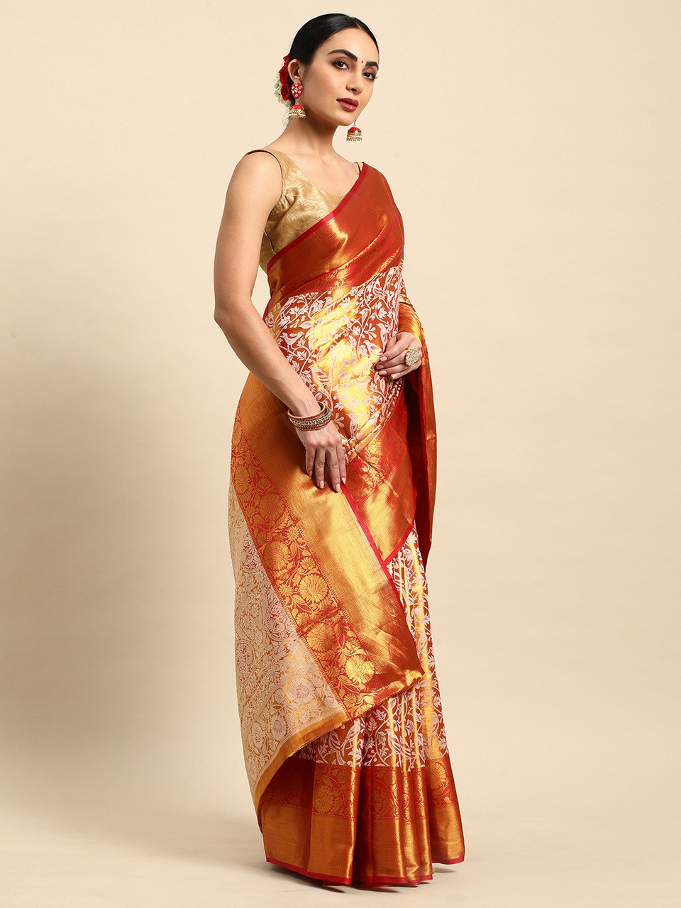 Red Kanjivaram Silk Saree