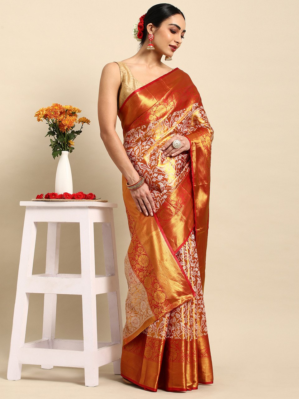 Red Kanjivaram Silk Saree