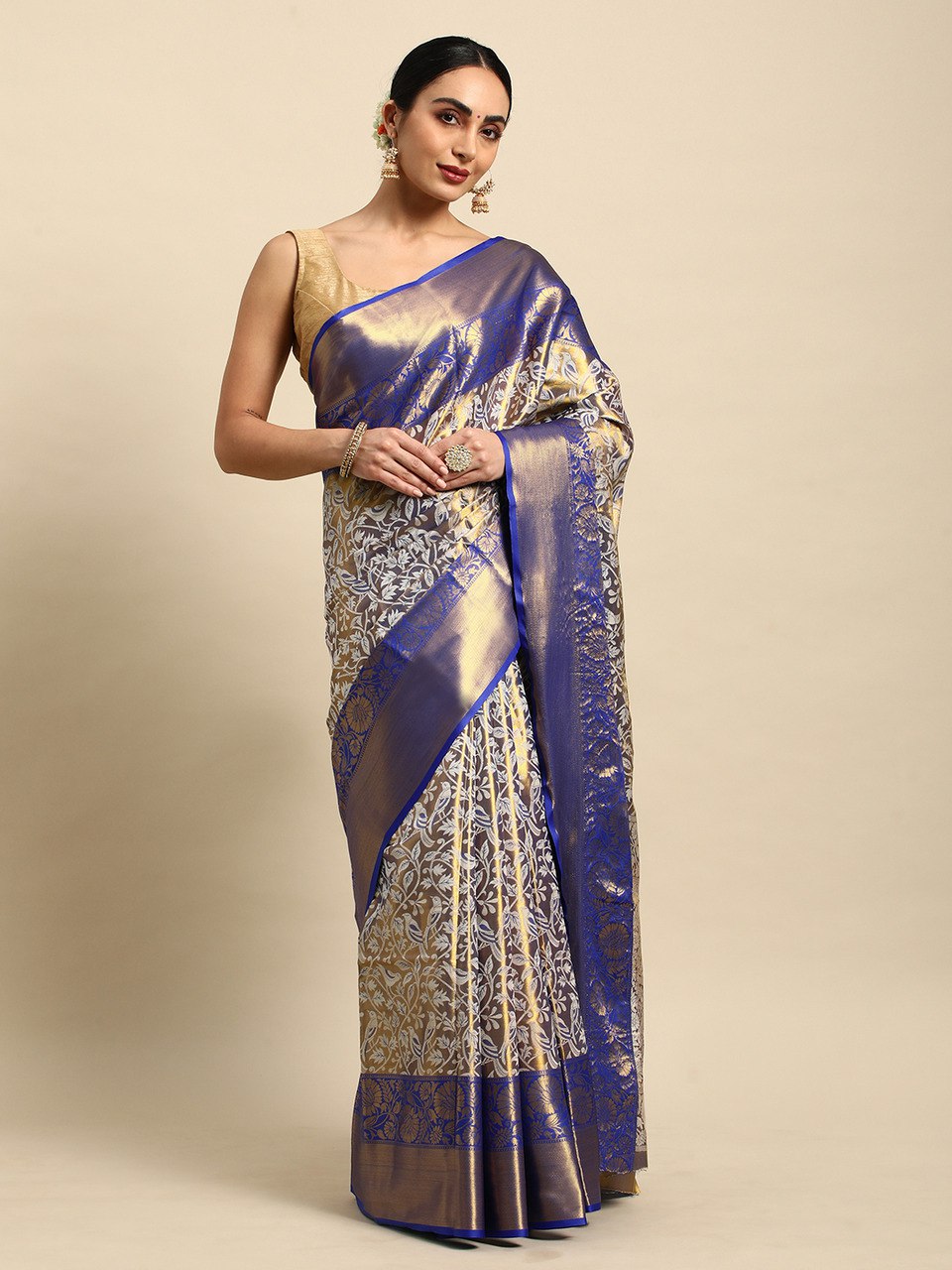 Royal Blue Kanjivaram Silk Saree