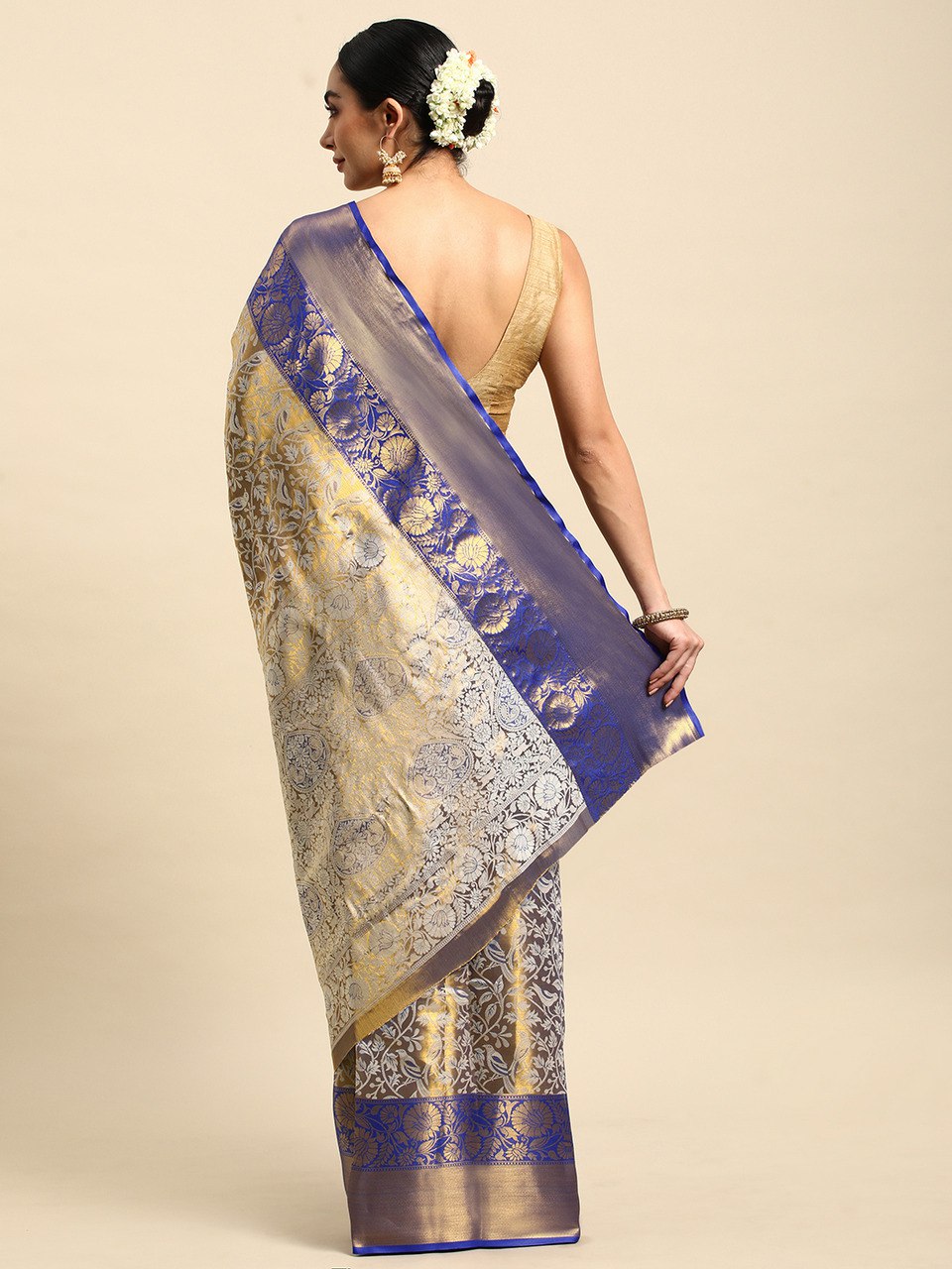 Royal Blue Kanjivaram Silk Saree