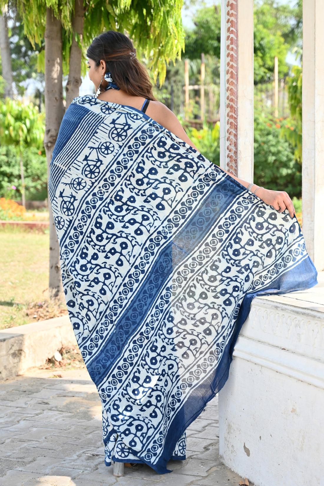 Multicolor Cotton Mulmul Saree