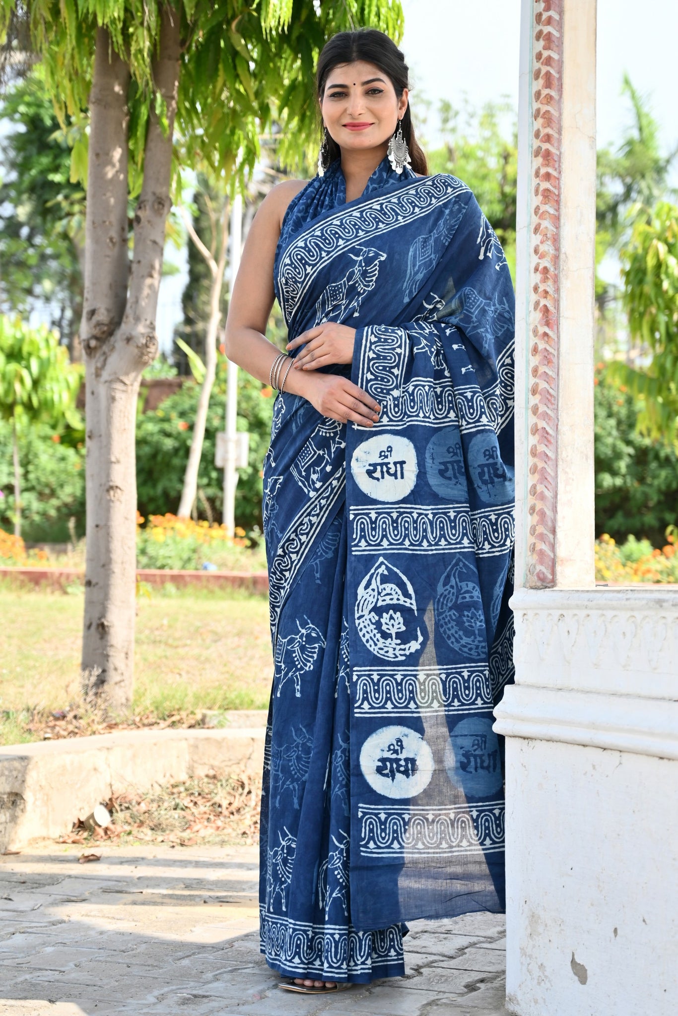 Multicolor Cotton Mulmul Saree