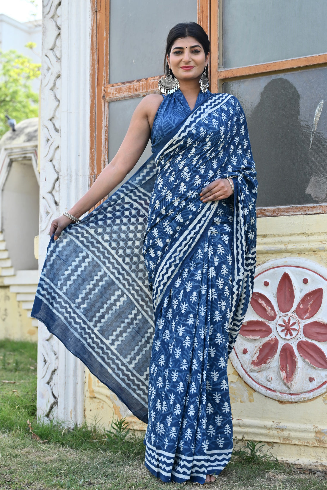 Multicolor Cotton Mulmul Saree