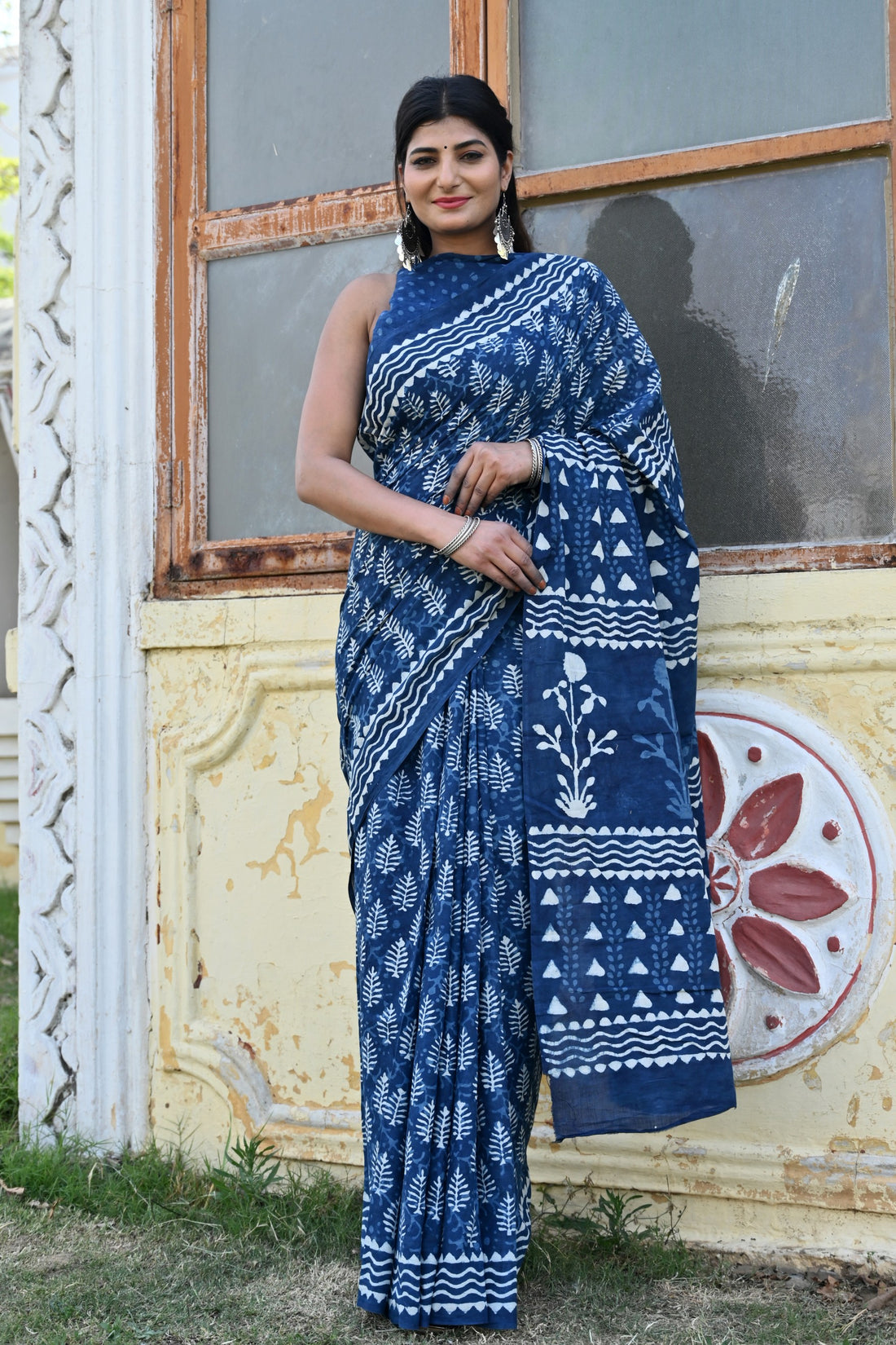 Multicolor Cotton Mulmul Saree