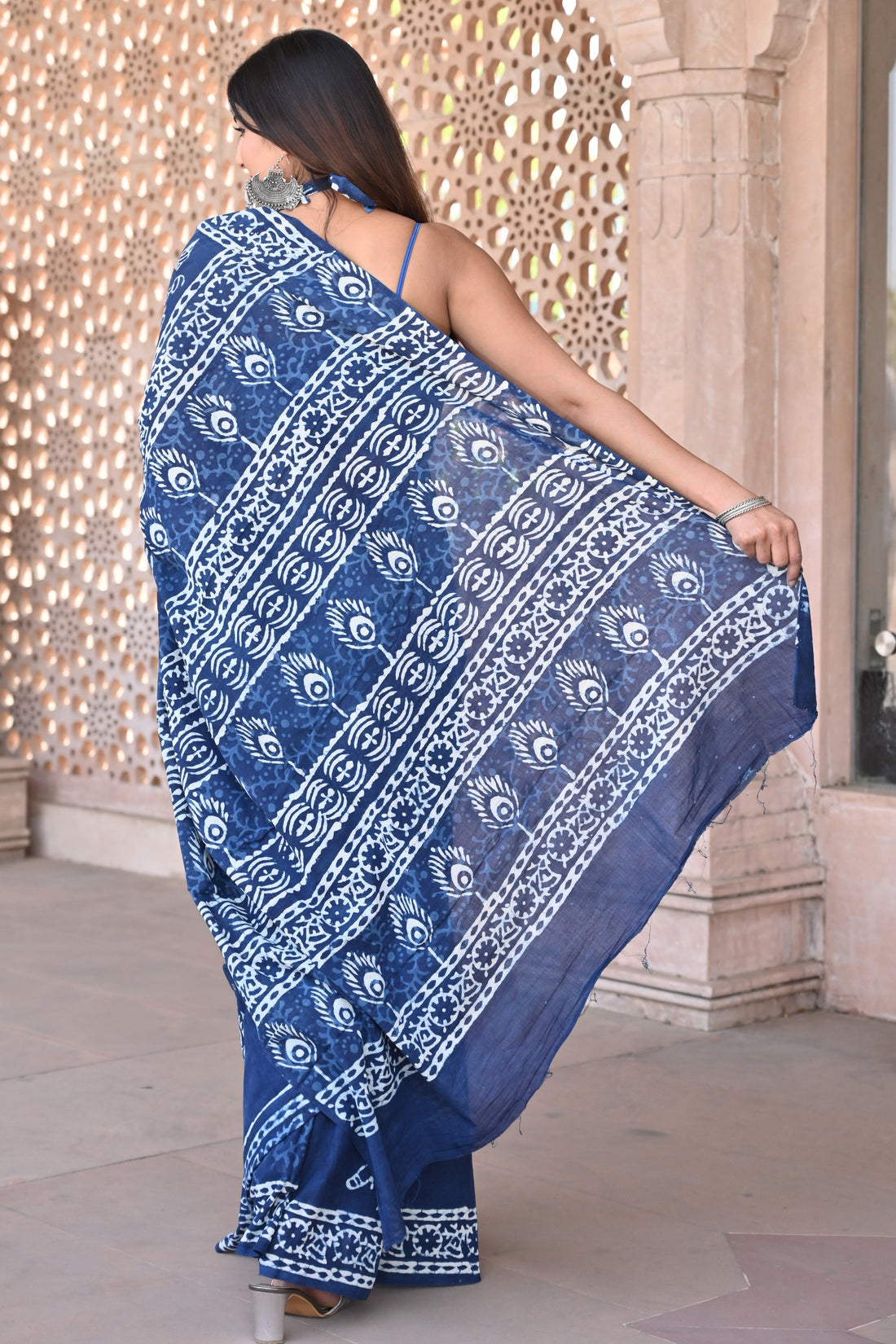 Multicolor Cotton Mulmul Saree