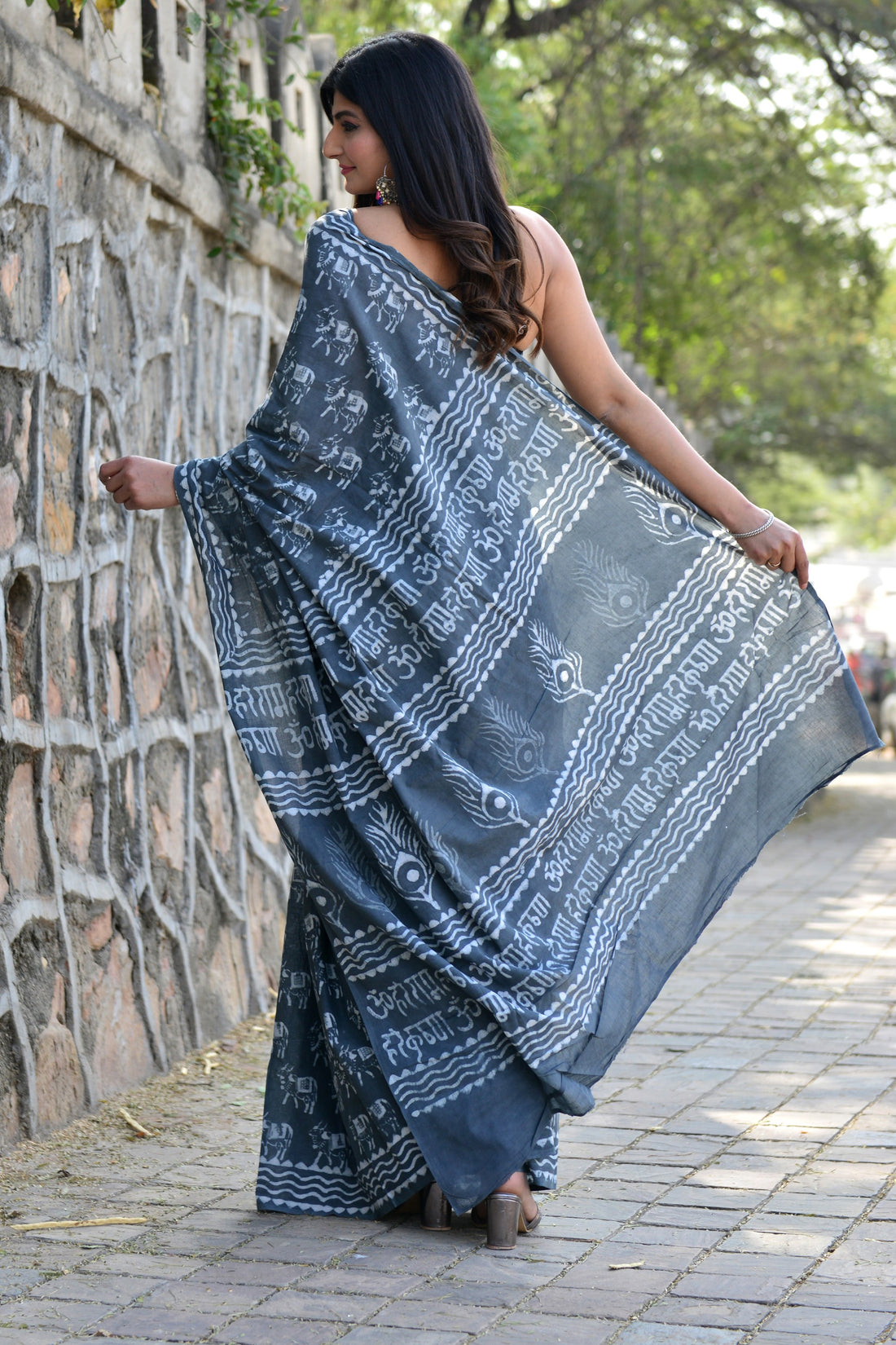 Multicolor Cotton Mulmul Saree