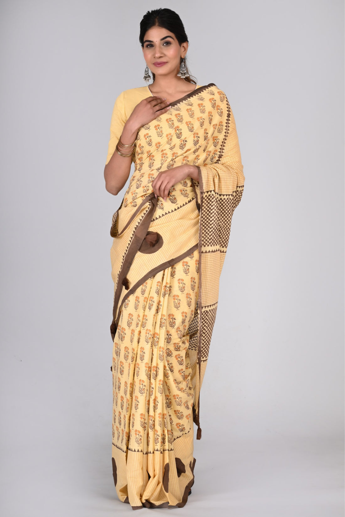 Multicolor Cotton Mulmul Saree