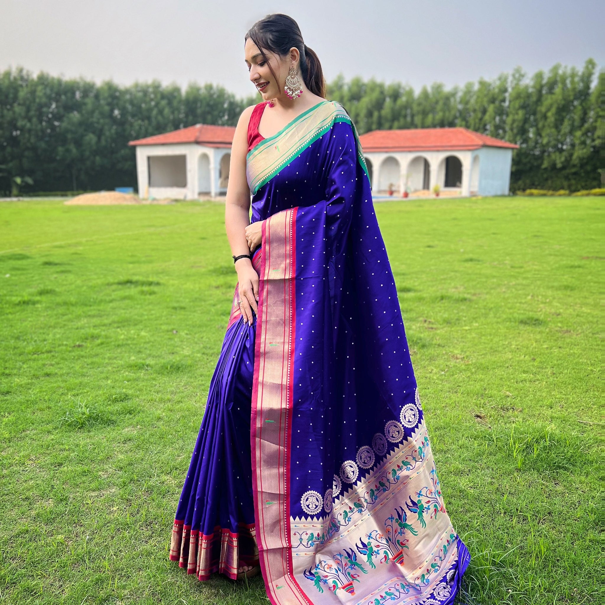 Blue Paithani Silk Saree