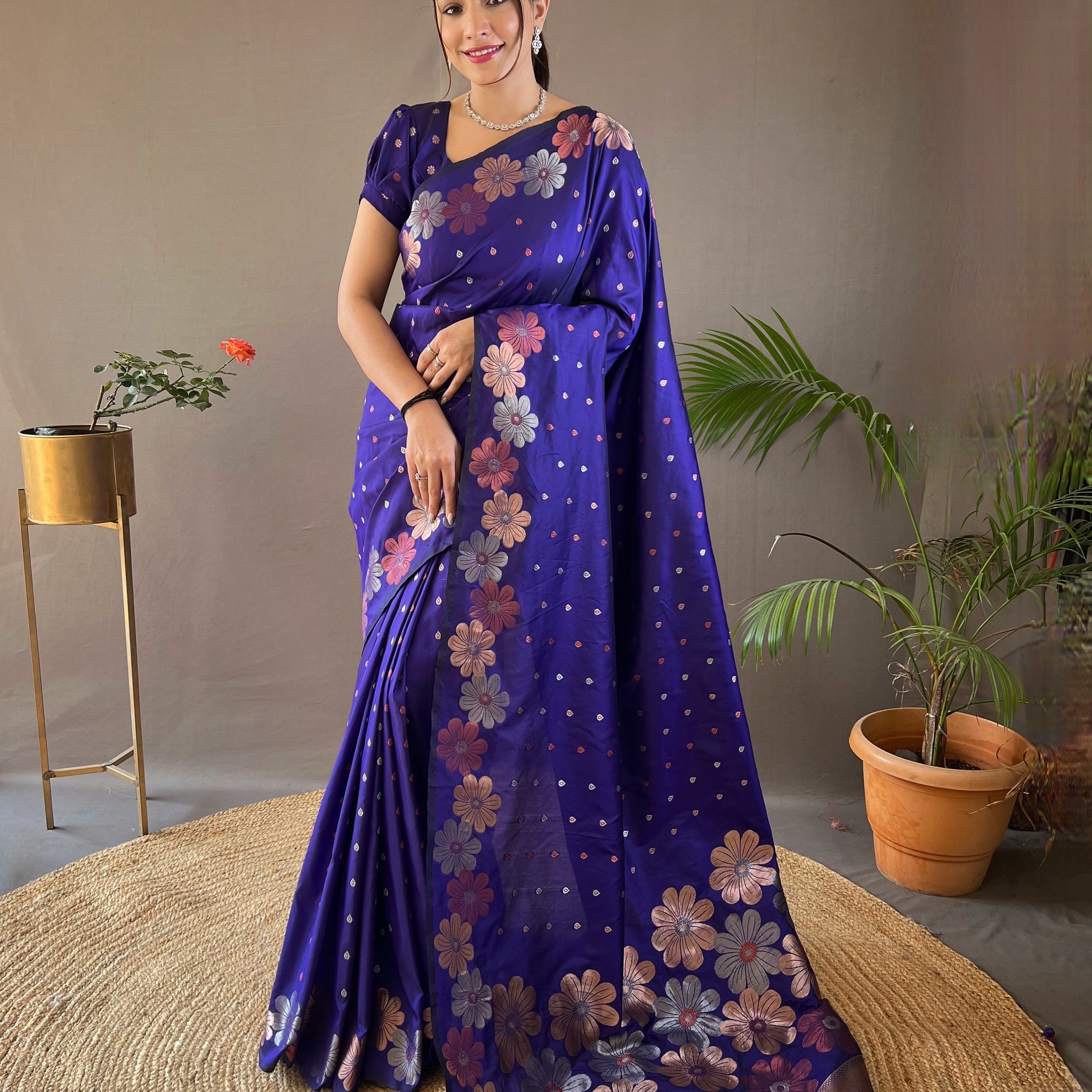 Violet Soft Silk Saree