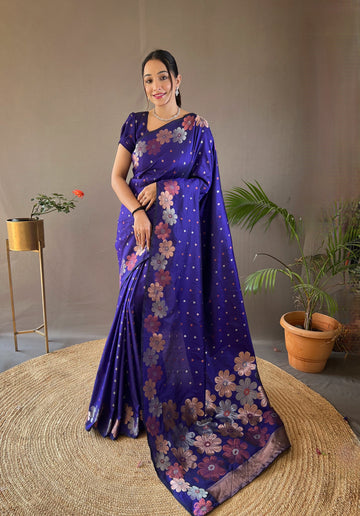 Violet Soft Silk Saree