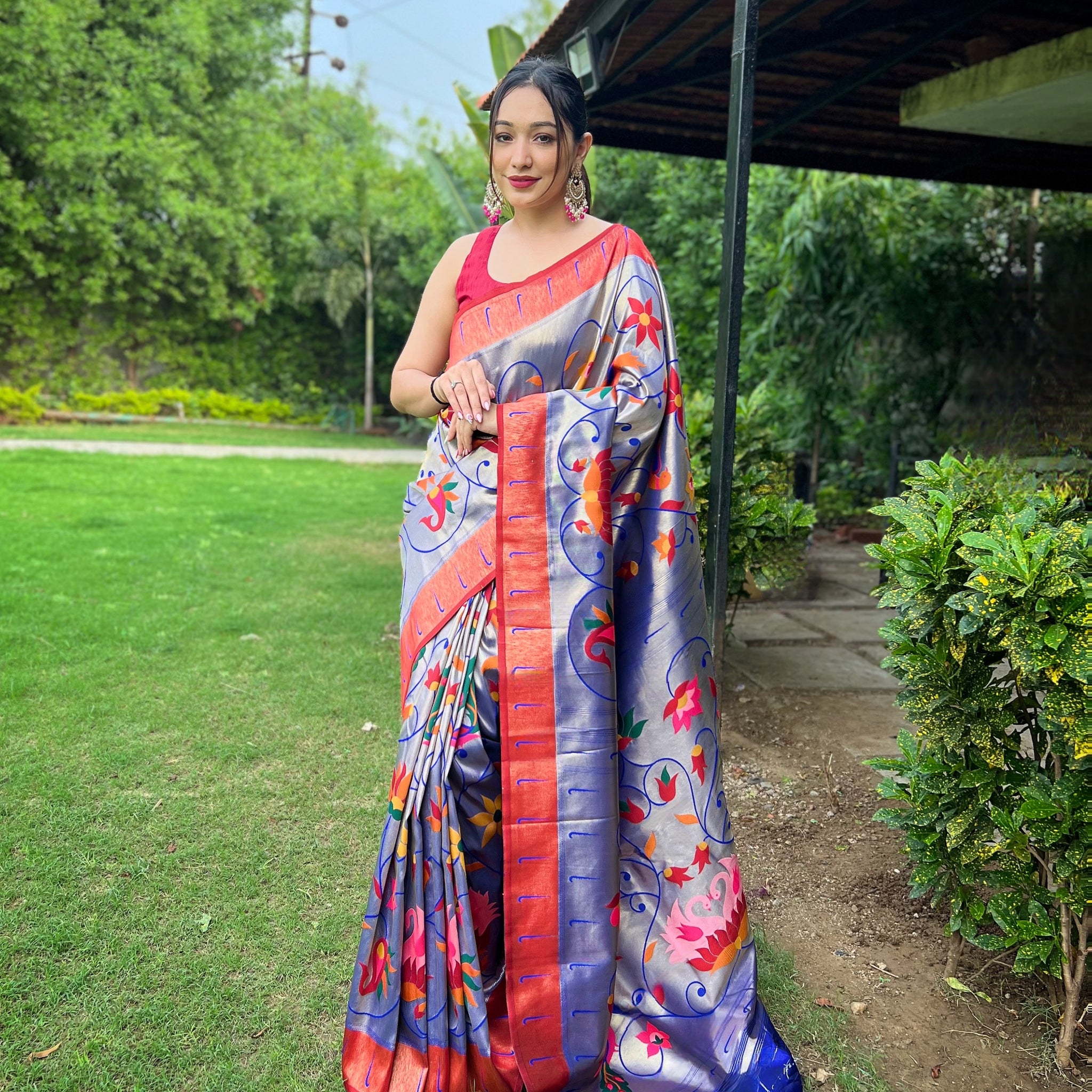 Blue Paithani Silk Saree