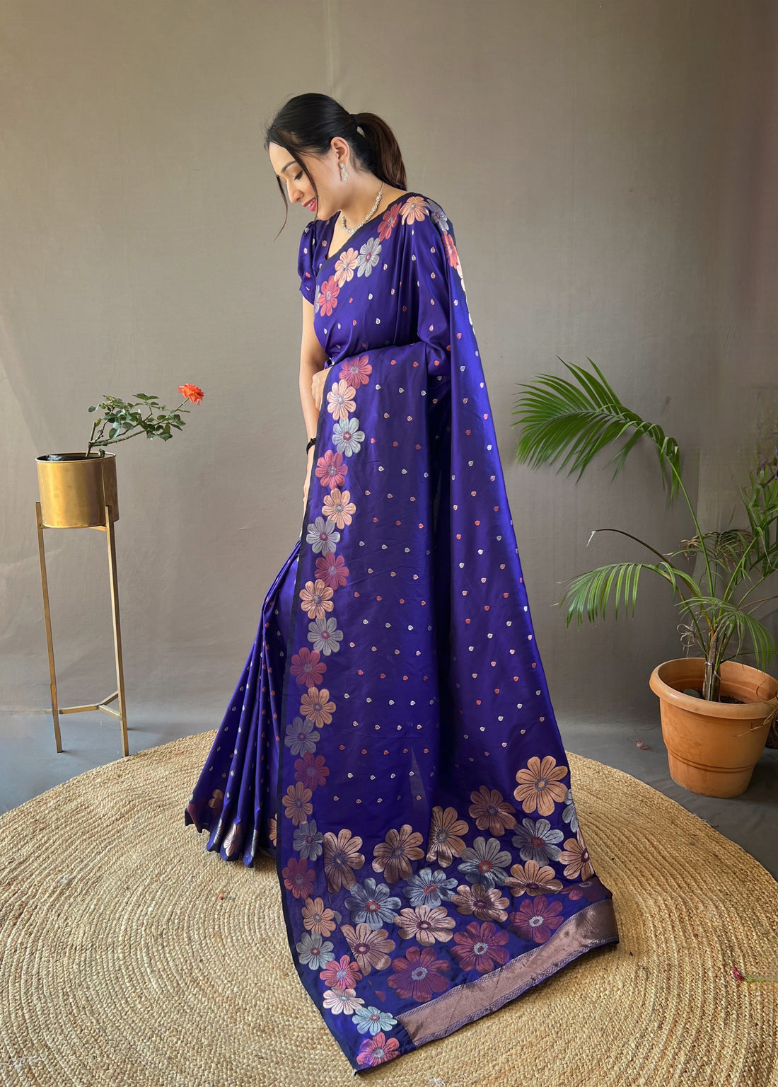 Violet Soft Silk Saree