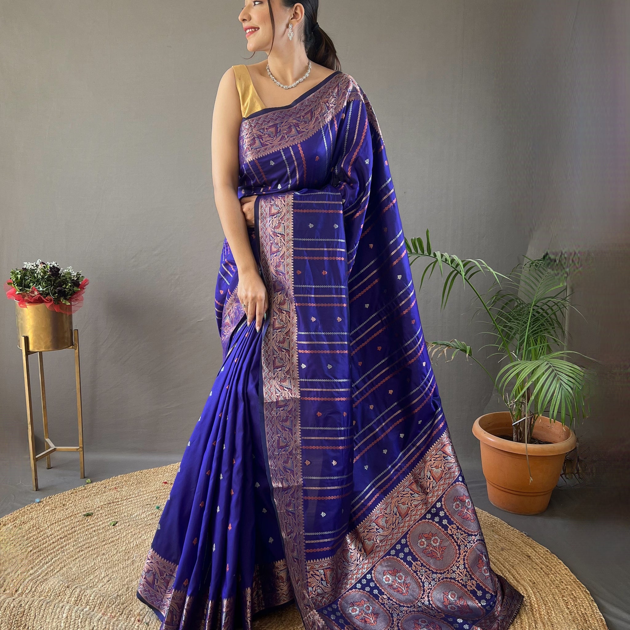 Voilet Silk Saree