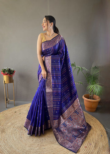 Voilet Silk Saree