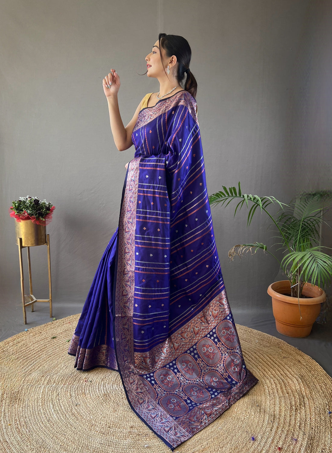 Voilet Silk Saree