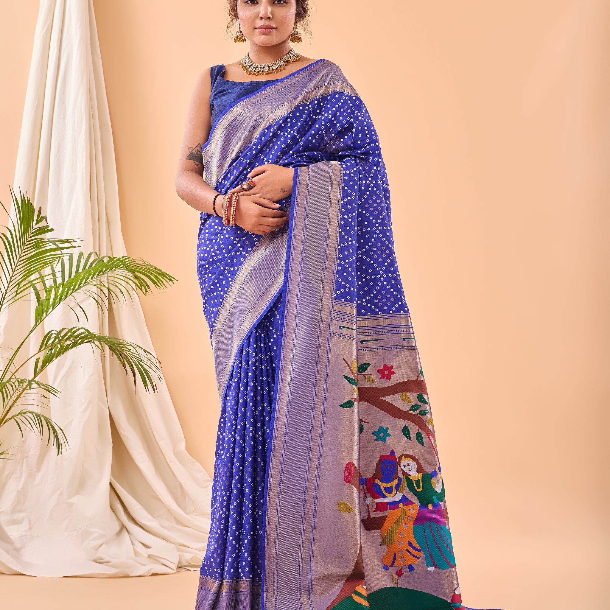 Blue Paithani Silk Saree