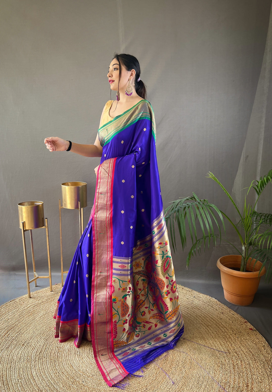 Blue Paithani Silk Saree