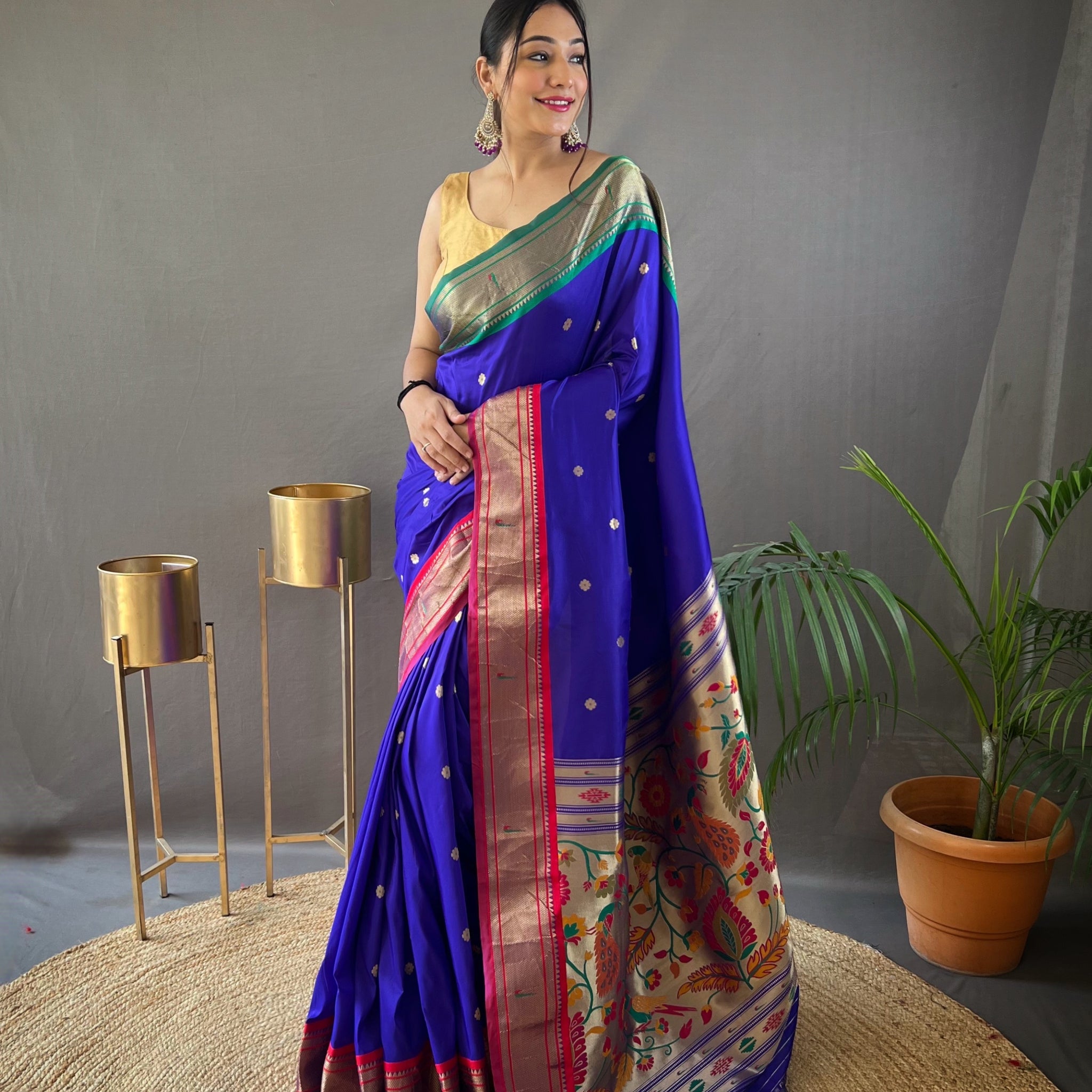 Blue Paithani Silk Saree