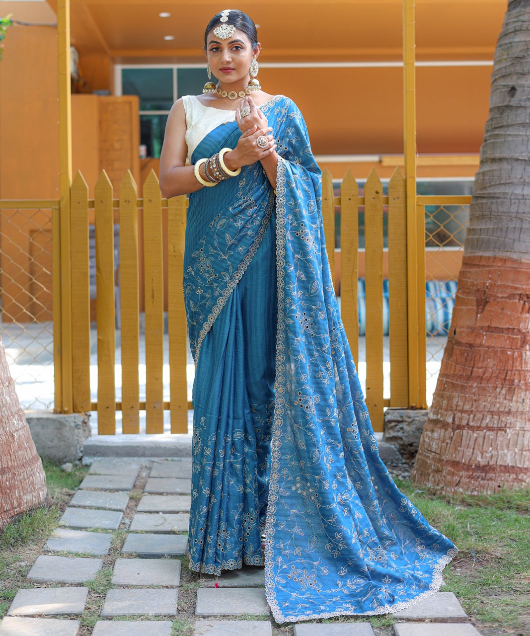 Blue Soft Silk Saree