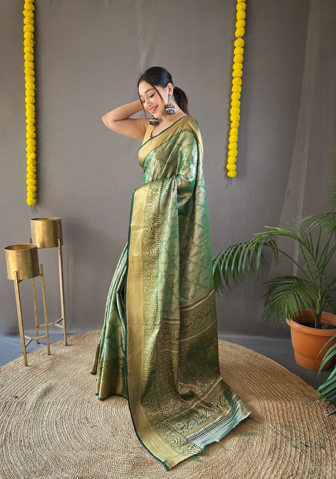 Green Kanchipuram Silk Saree