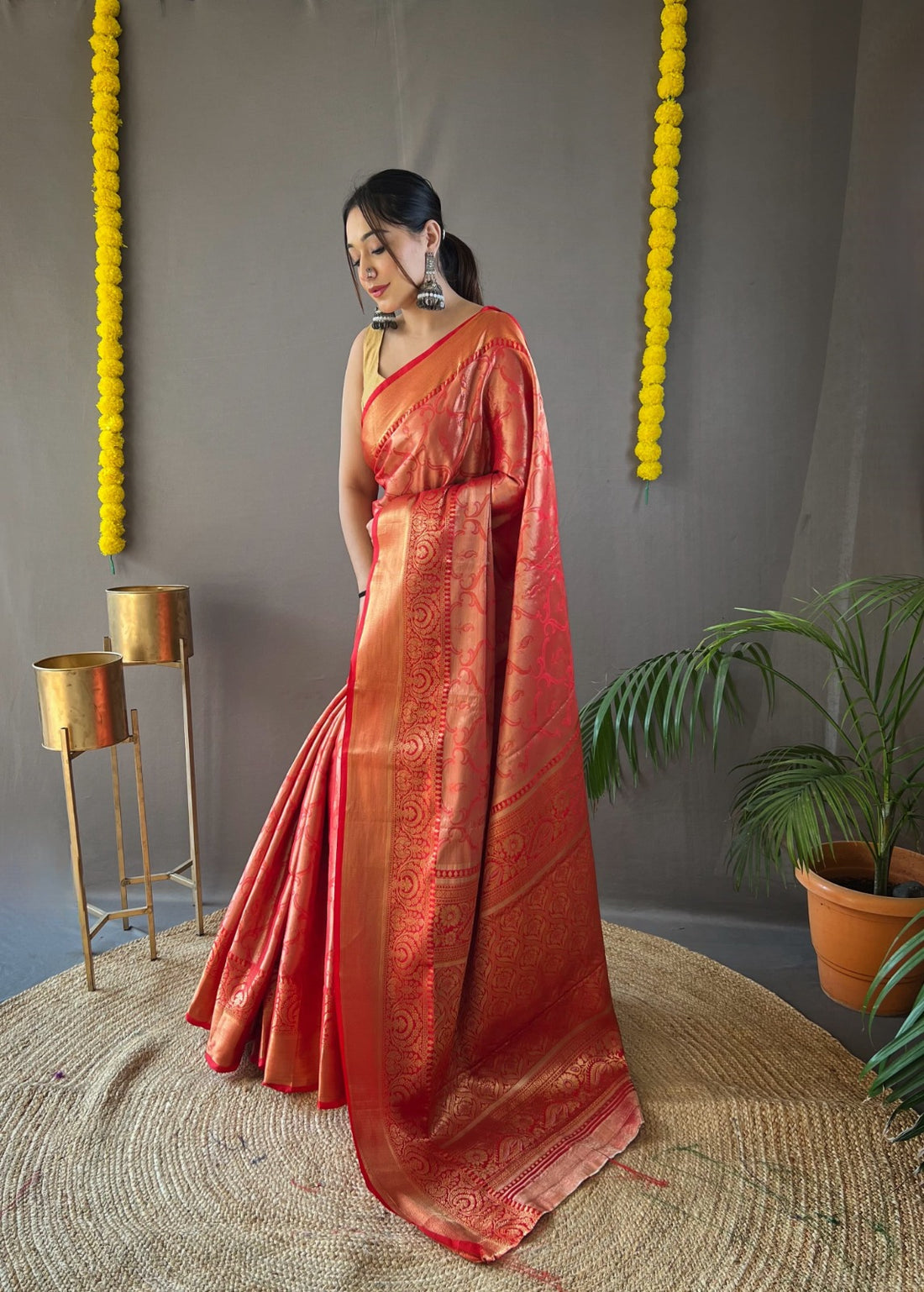 Red Kanchipuram Silk Saree