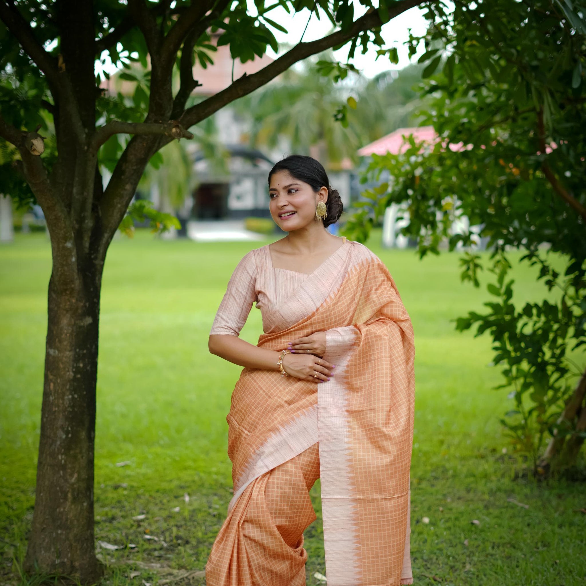 Mellow Yellow Soft Tussar Silk Saree