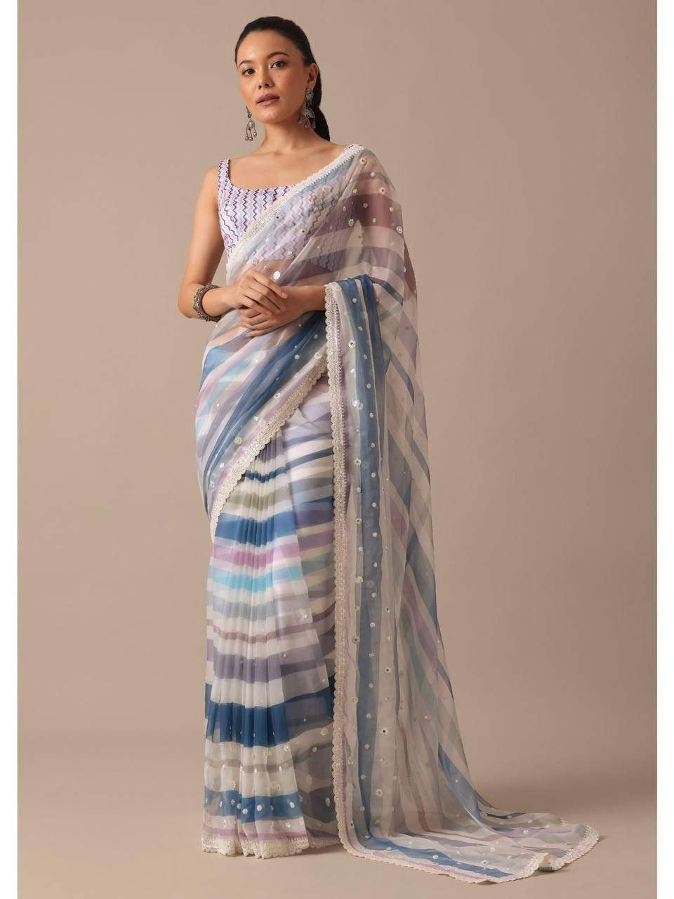 Multi Color Georgette Saree