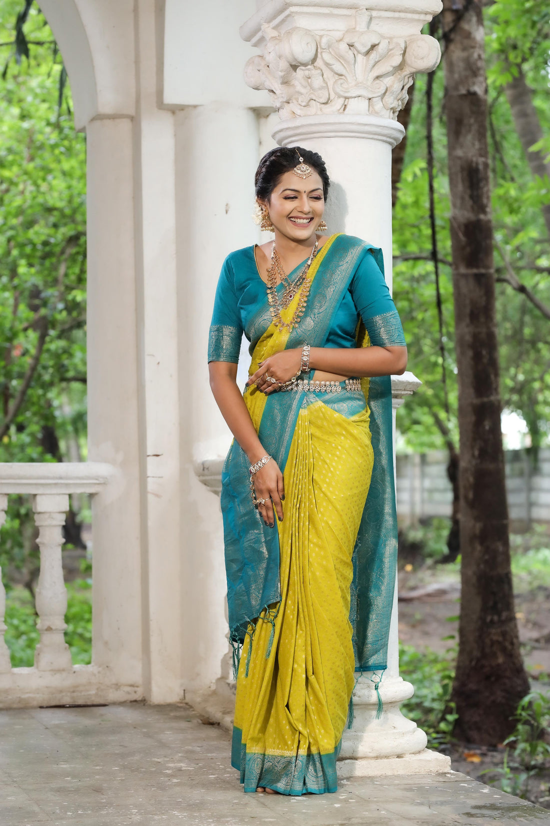 Lime Yellow Pure Soft khadi Georgette Silk Saree