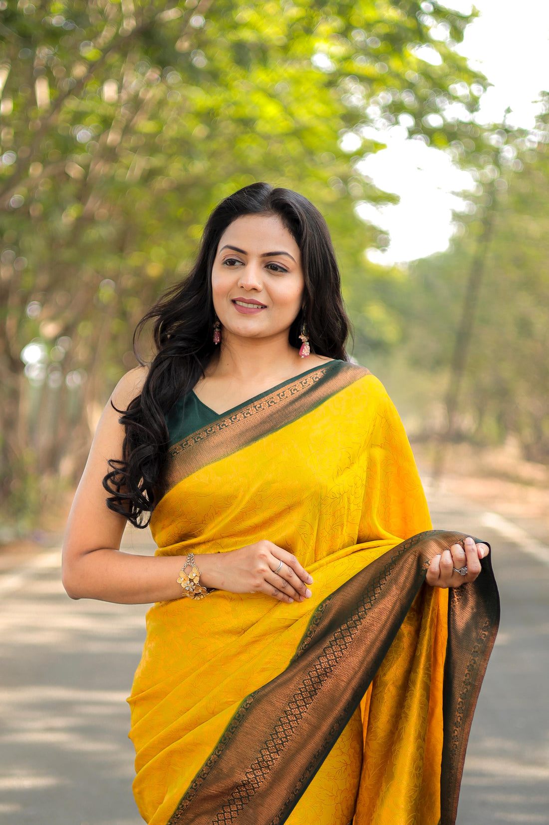 Yellow Soft Silk Saree