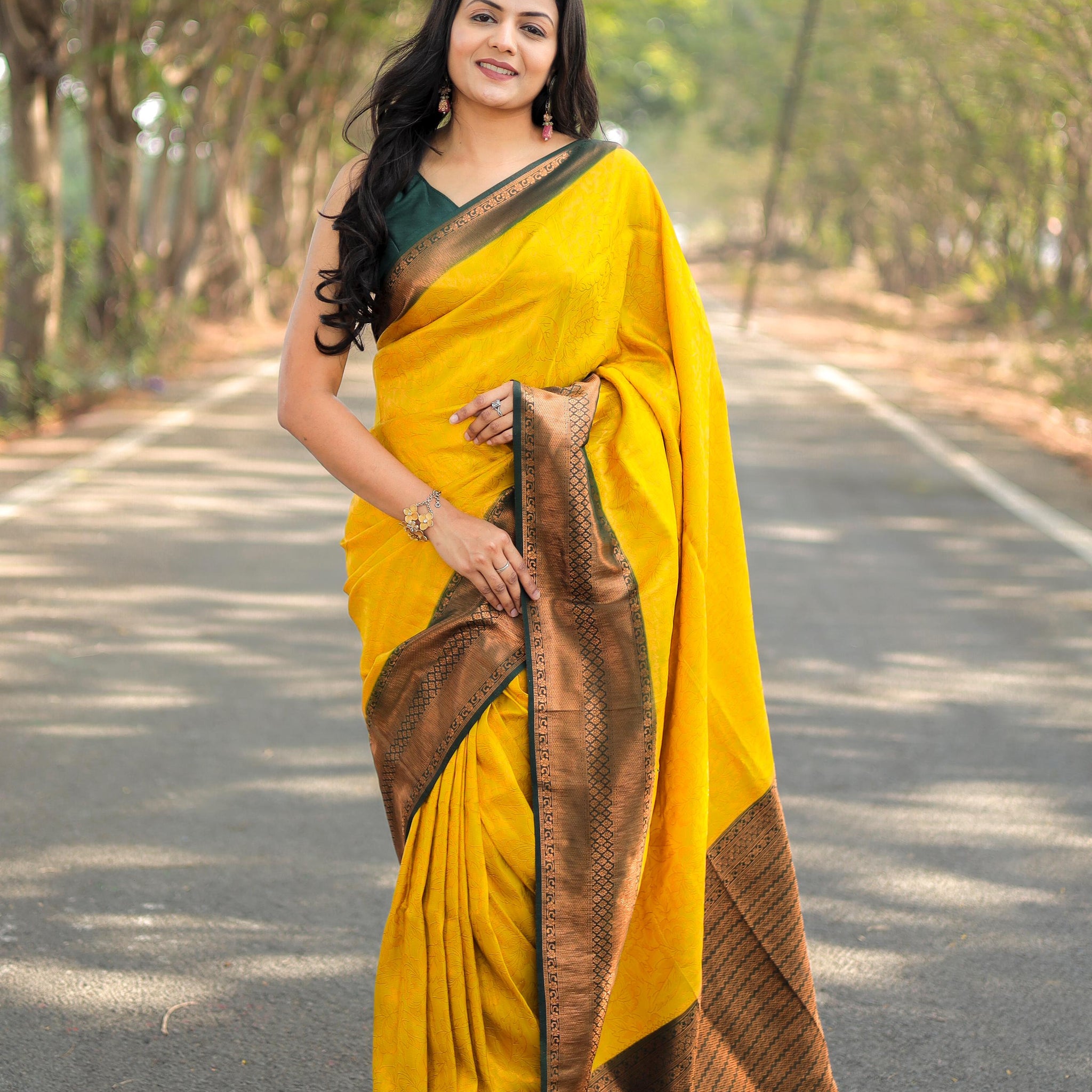 Yellow Soft Silk Saree