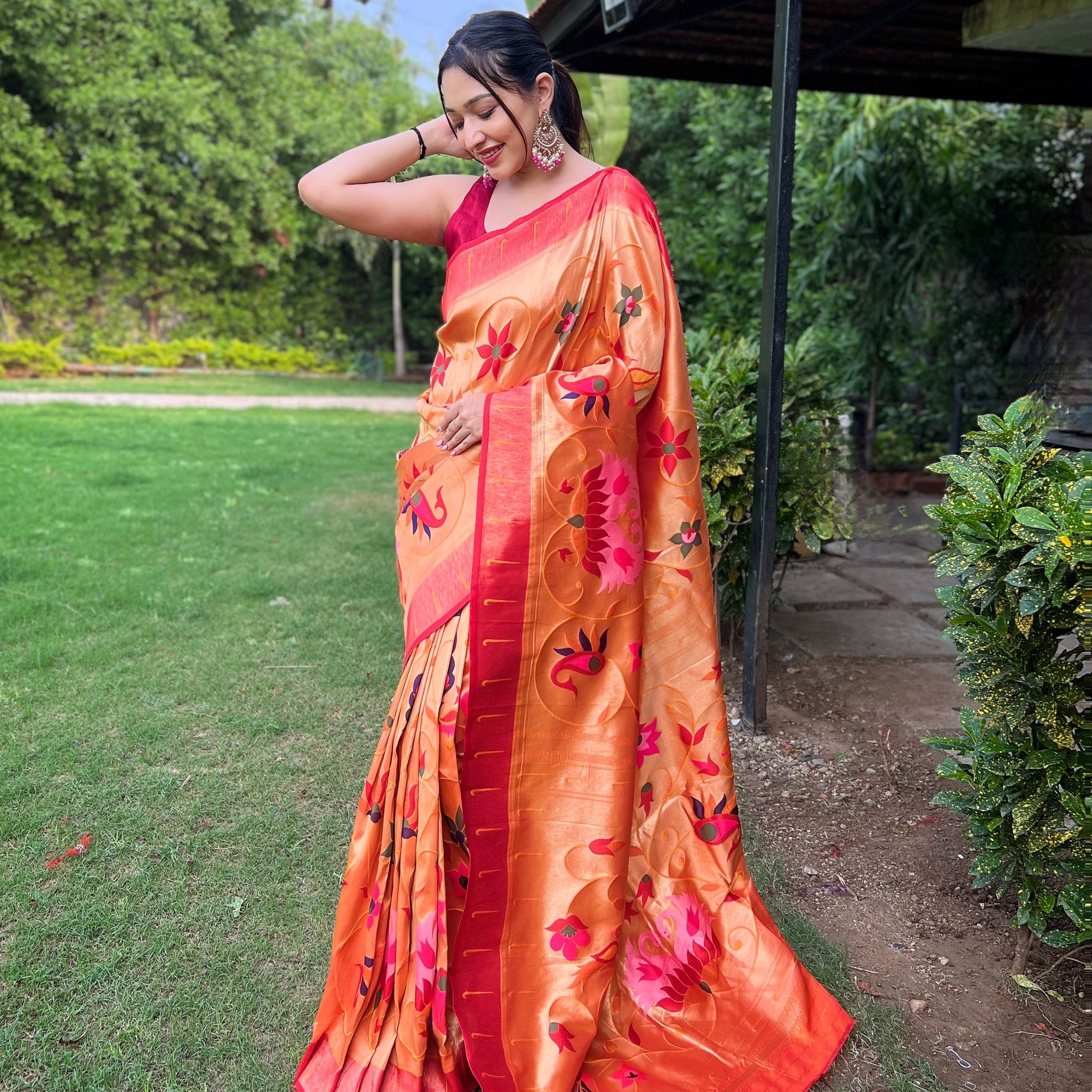 Yellow Paithani Silk Saree